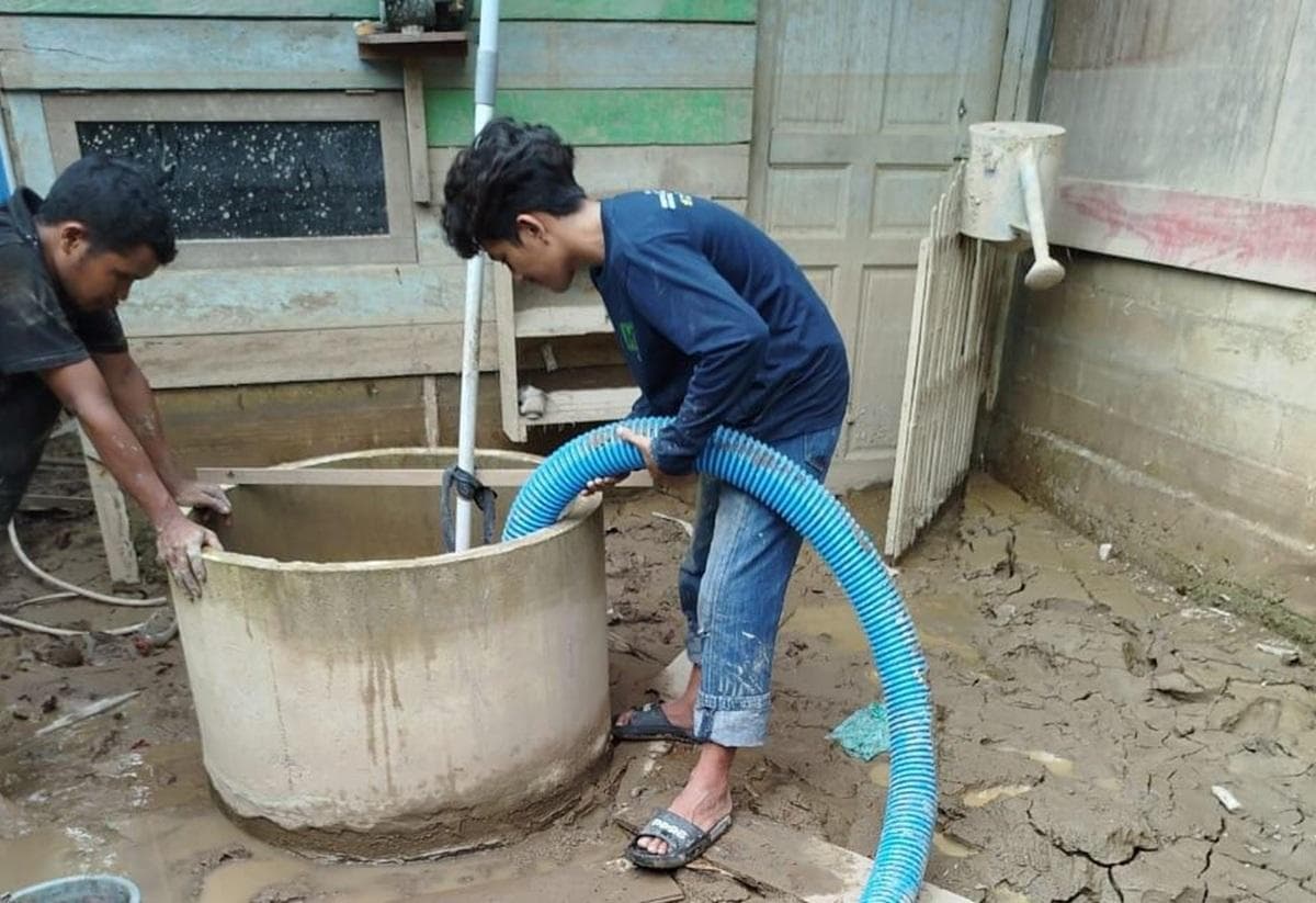 USK Pulihkan 91 Sumur Korban Banjir dan Longsor di Pidie Jaya dan Bireuen