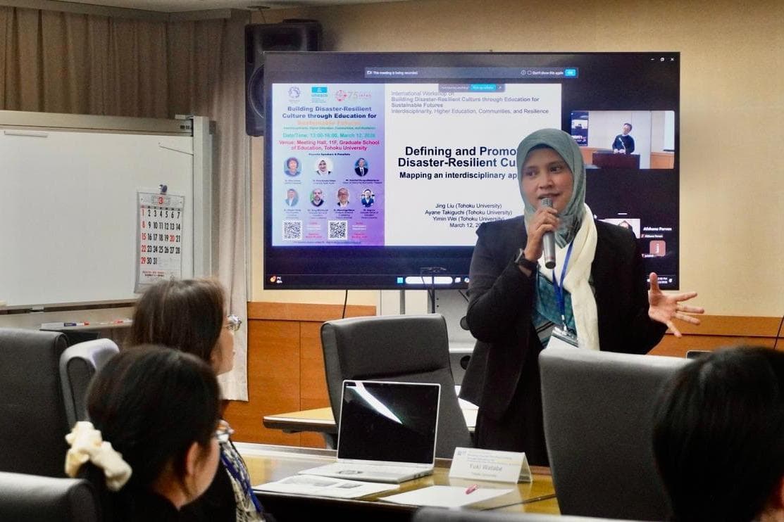 Dosen USK Bagikan Pengalaman Aceh Bangun Ketangguhan Bencana di Jepang