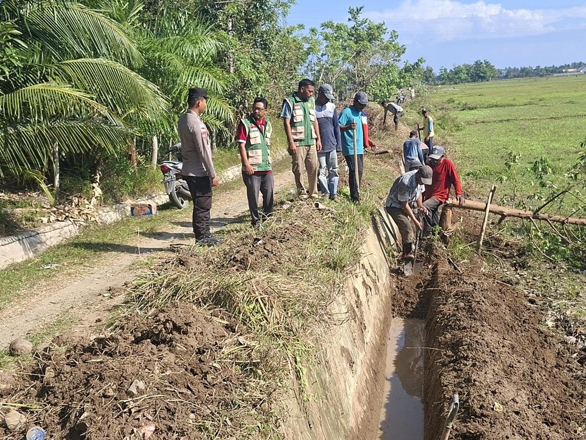 Ratusan Petani Peudada Bersihkan Saluran Irigasi, Harap Pengerjaan Bendung Aneuk Gajah Rheut