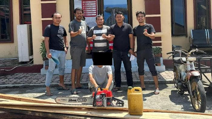 Polres Sabang Tangkap Pelaku Penebangan Pohon Ilegal di Hutan Lindung