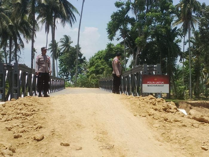 Jembatan Bailey Jeunieb Rampung, Akses Antar Desa Kembali Lancar
