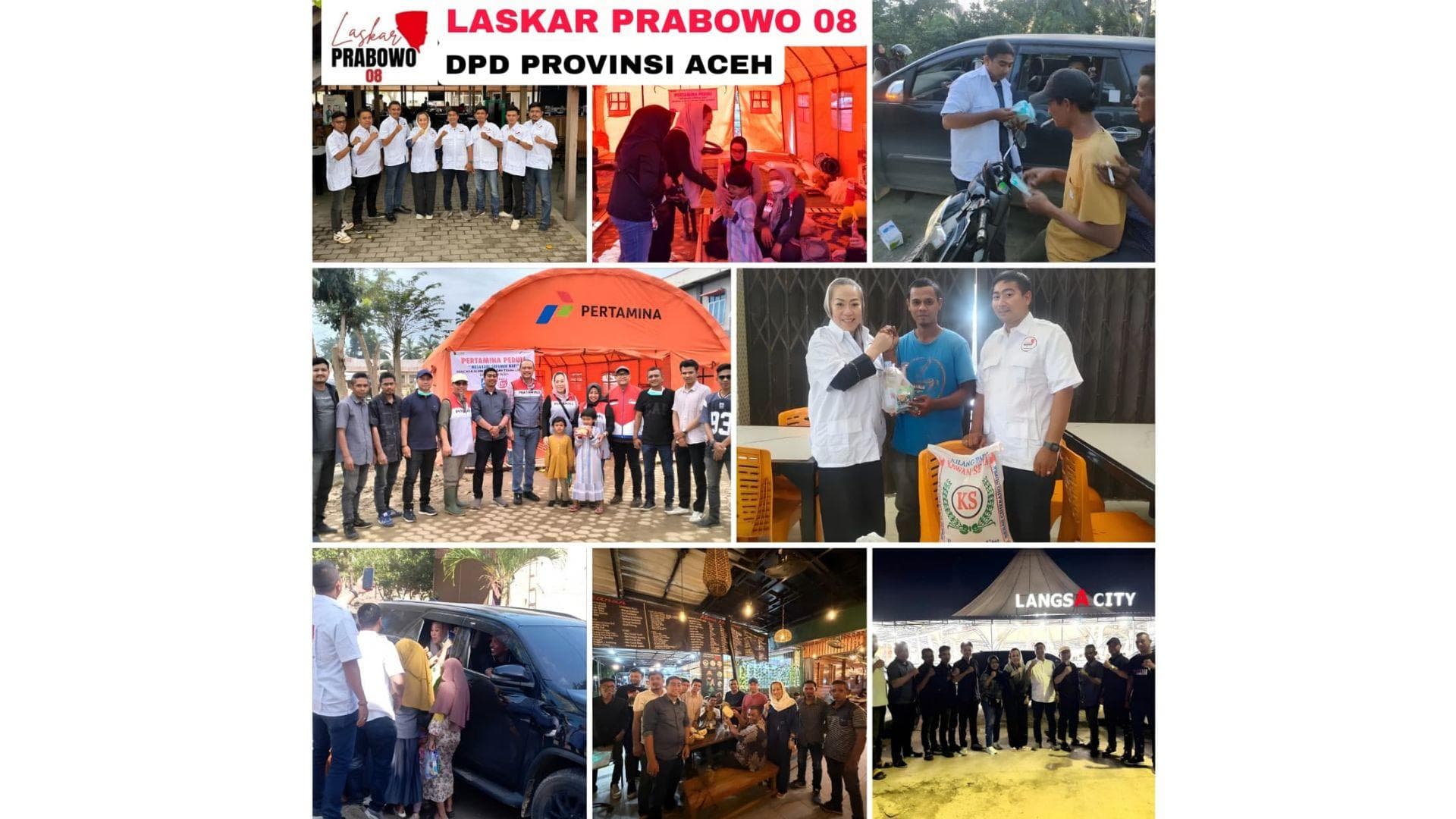 DPD Aceh Laskar Prabowo 08 Turun Langsung Salurkan Bantuan Logistik untuk Korban Banjir dan Longsor