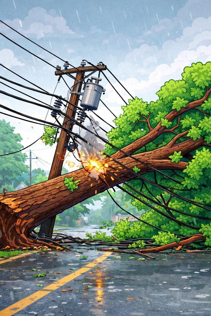 Pohon Kapas Tumbang di Aceh Selatan, Listrik Padam di Kecamatan Kota Bahagia