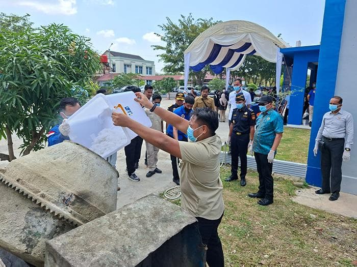 BNNP Aceh Musnahkan 60 Kg Sabu di Bireuen, Selamatkan Generasi Muda