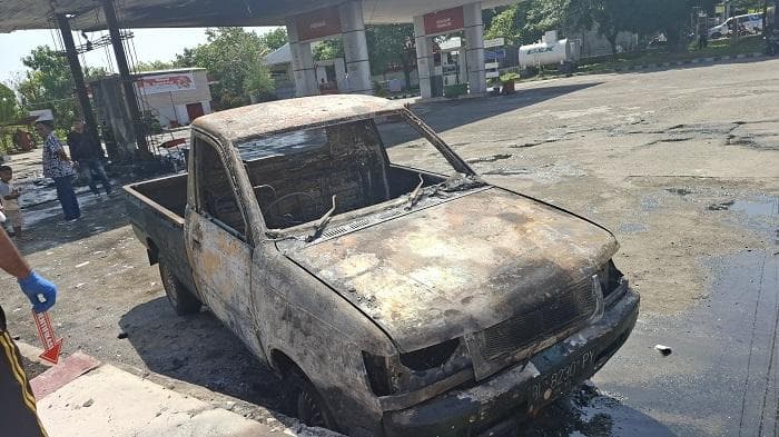 SPBU di Sigli Terbakar Akibat Ledakan Saat Pengisian BBM, Sopir Alami Luka Bakar