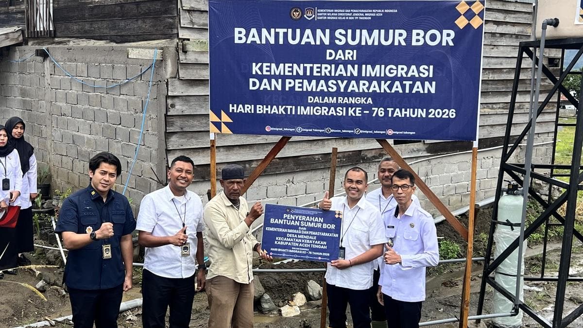 Sumur Bor dari Imigrasi Takengon Bantu Warga Mendale dan Toweren Uken Pasca Bencana