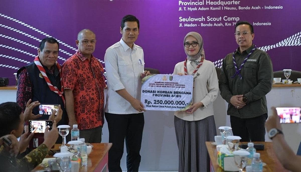 Wagub Lampung Salurkan Rp500 Juta untuk Korban Bencana Aceh, Fokus Pemulihan Sebelum Ramadhan
