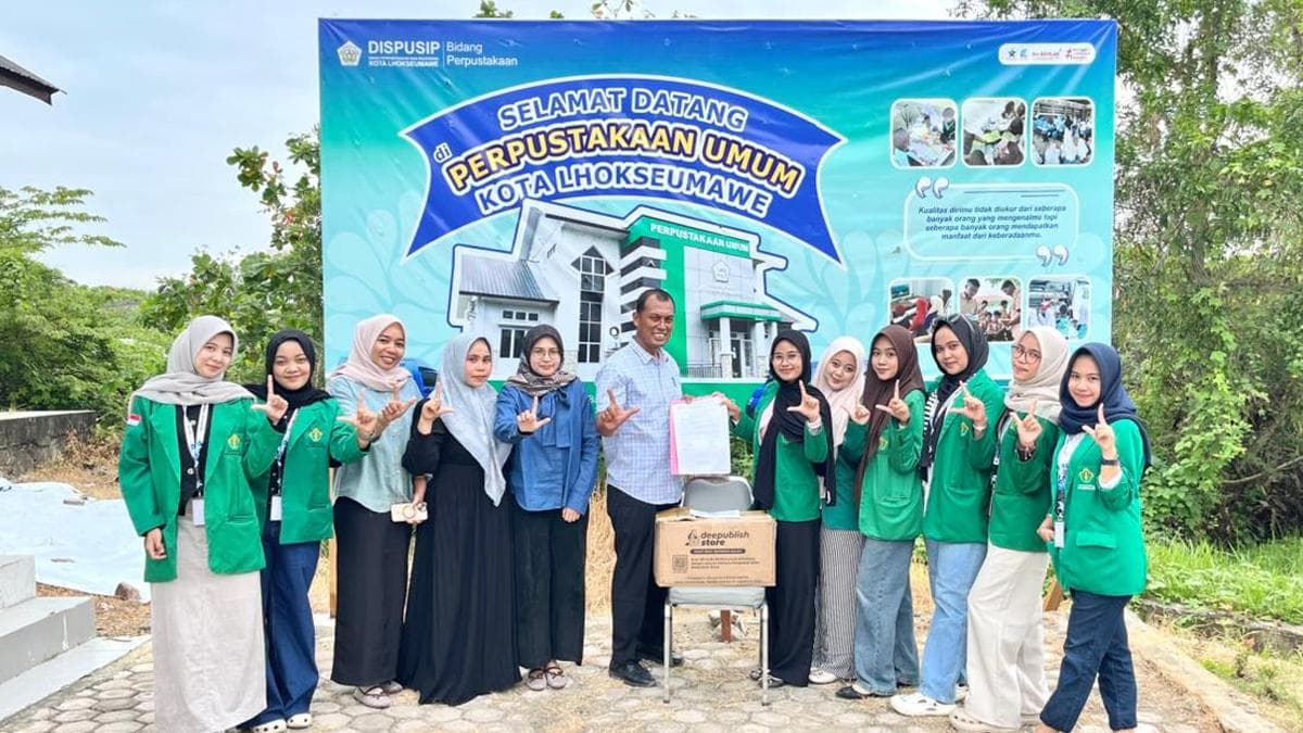 Mahasiswa KKN & Perpustakaan Lhokseumawe Dukung Literasi Anak Pasca Banjir