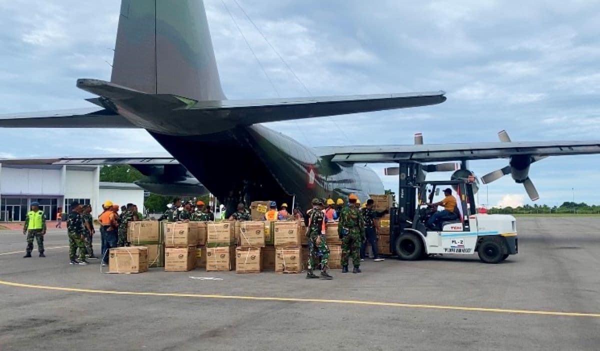 Ribuan Genset dan Kompor Gas untuk Korban Banjir Aceh Tiba Lewat Bandara Malikussaleh