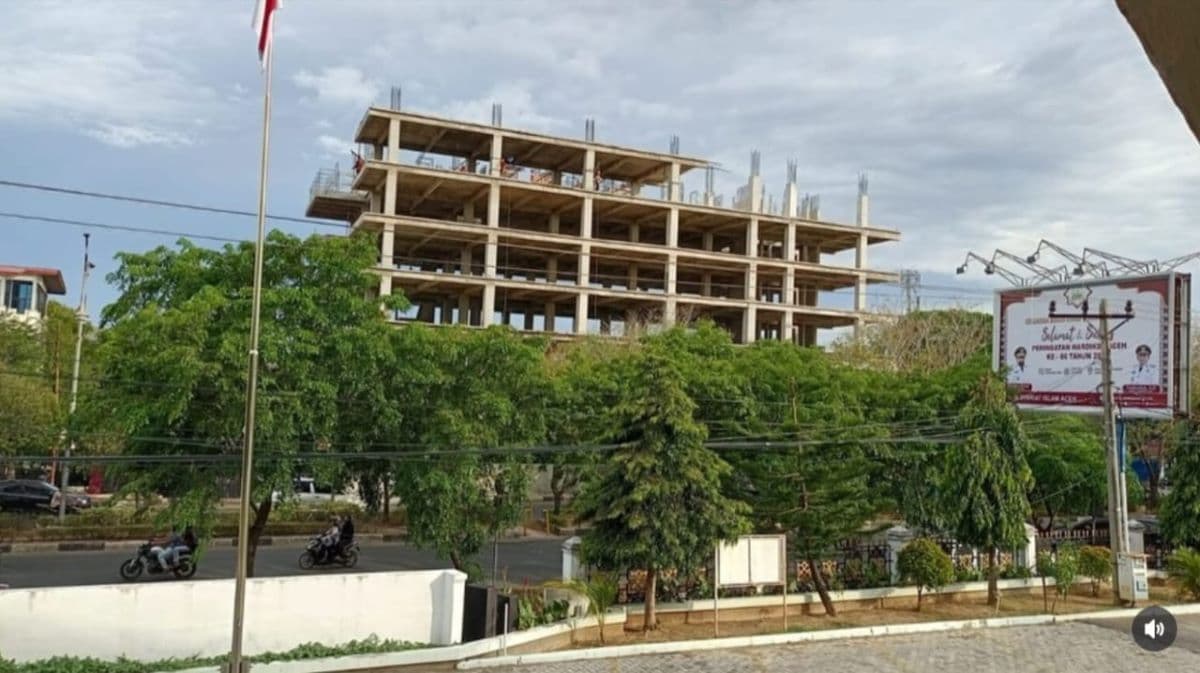 Pembangunan Gedung Dinas Keuangan Aceh Tahap IV Gagal Rampung Tahun 2025