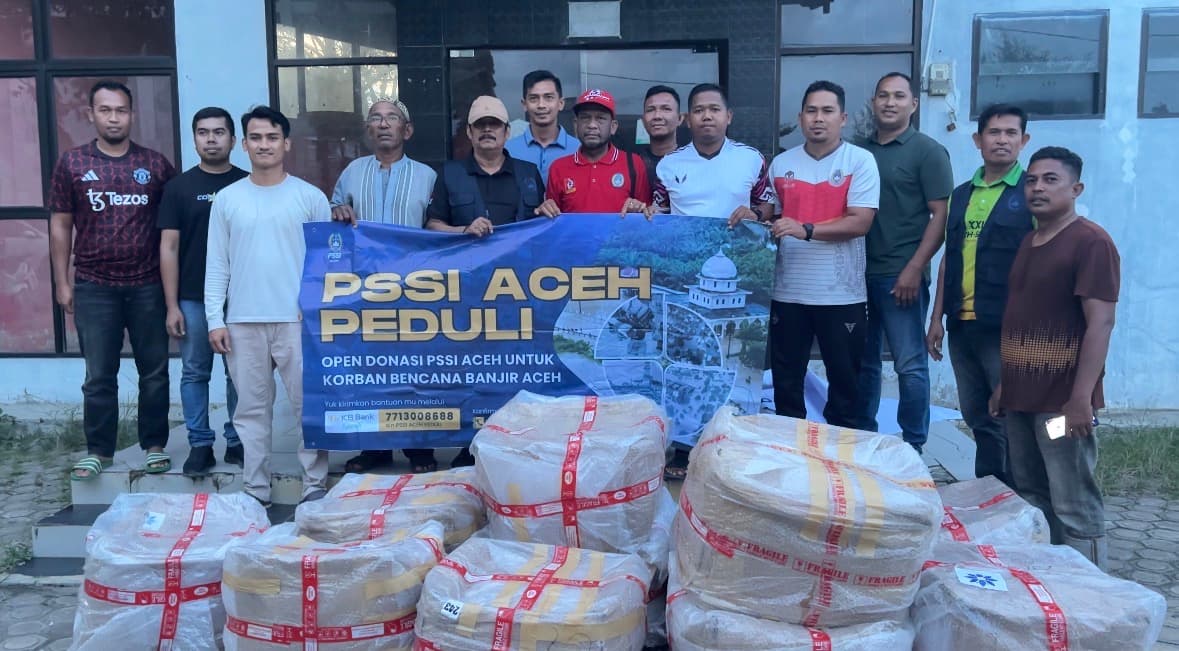 PSSI Aceh Salurkan 2.000 Paket Bantuan untuk Insan Sepak Bola Terdampak Banjir