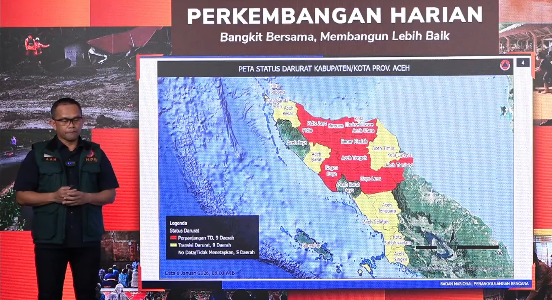 BNPB Lanjutkan Pencarian Korban Banjir Aceh hingga 8 Januari