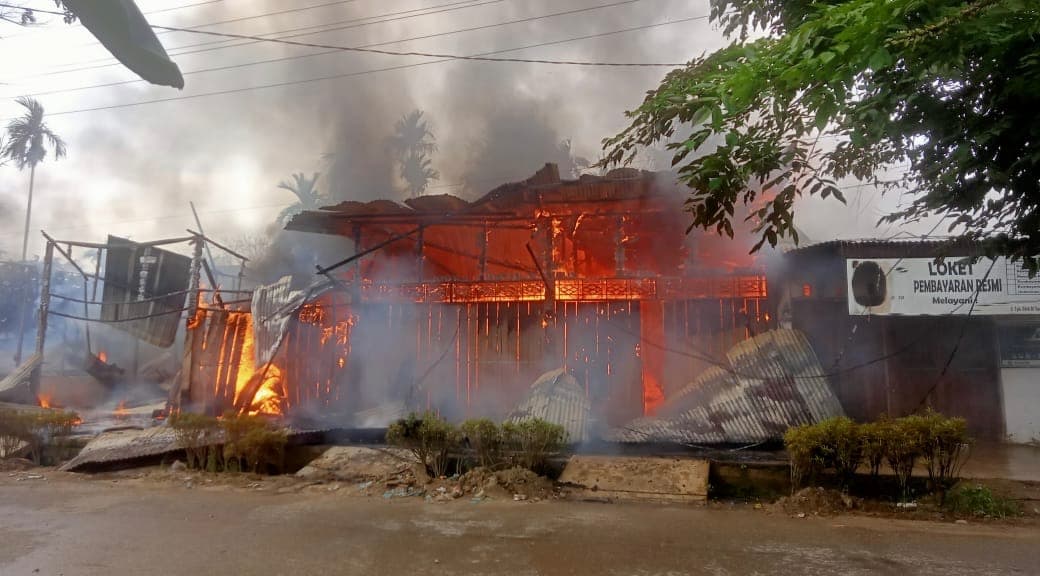 Kebakaran Ruko di Aceh Utara Akibatkan Kerugian Rp 800 Juta, Penyebab Diduga Percikan Api dari Bola Lampu