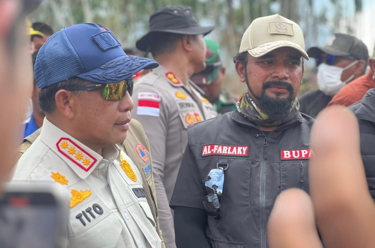 Mendagri Tinjau Kerusakan Banjir di Gampong Sah Raja Aceh Timur