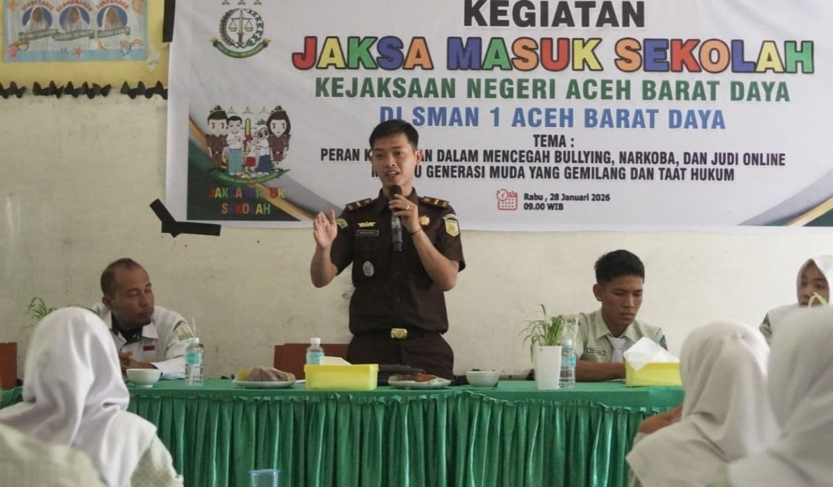 Judi Online Dapat Dipidana, Jaksa Edukasi Pelajar Aceh Barat Daya