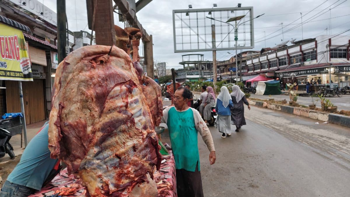 Harga Daging Meugang di Langsa Stabil Rp 170 Ribu per Kg, Penjualan Turun Pasca Banjir