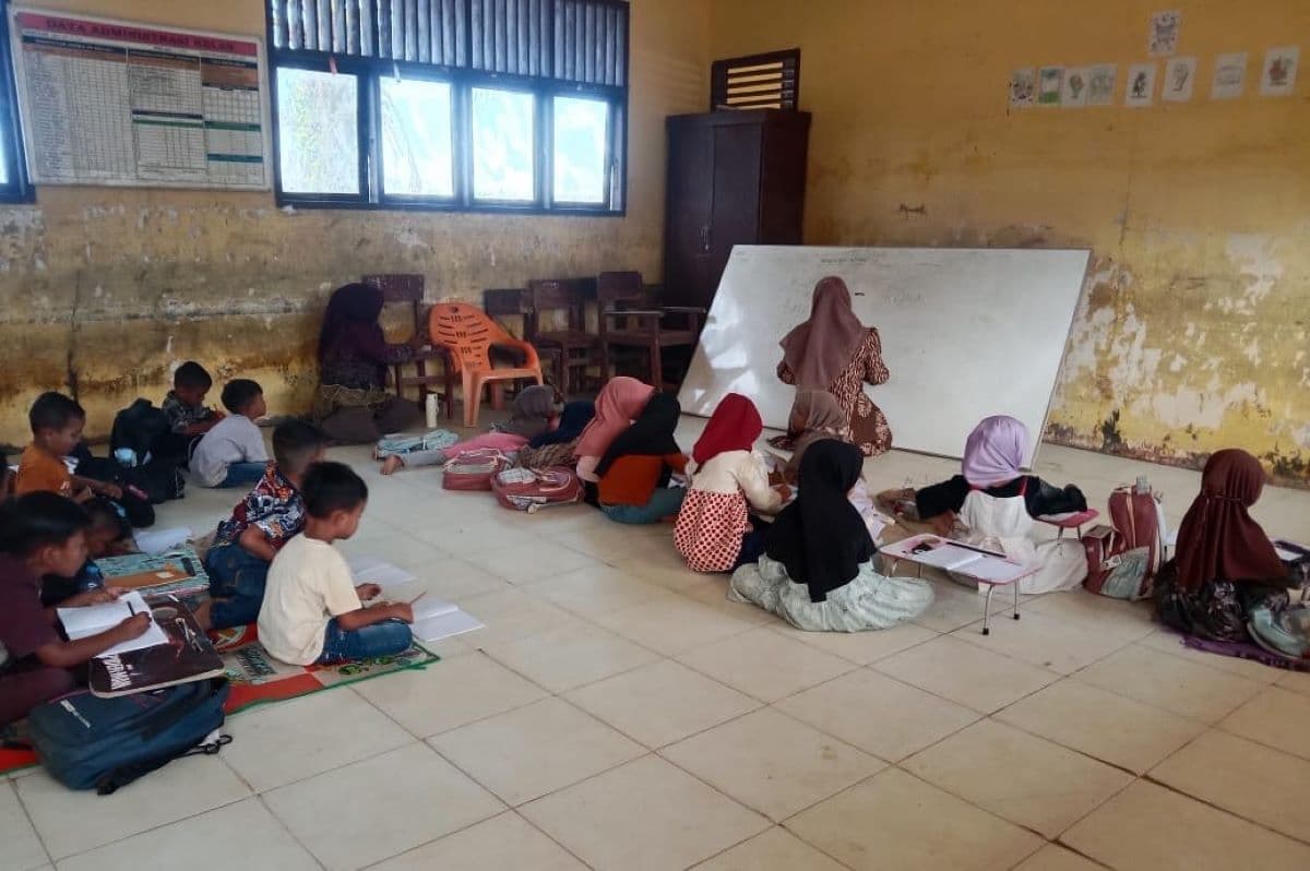 Siswa Banjir Aceh Utara Tetap Belajar Tahfiz Alquran Selama Ramadan