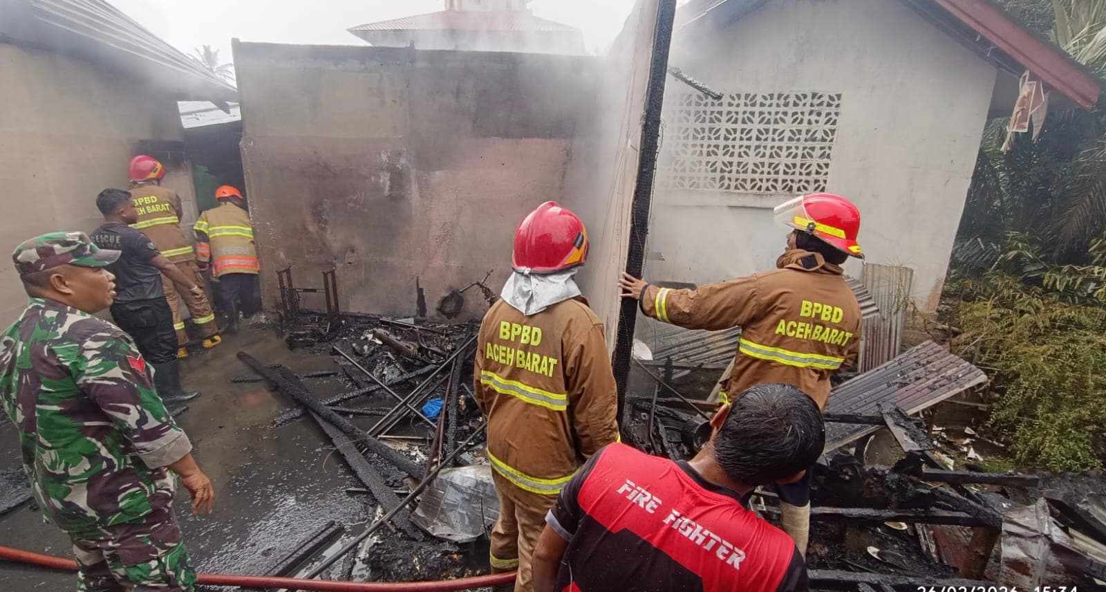 Rumah Warga Aceh Barat Terbakar, Kerugian Rp 250 Juta dan 8 Jiwa Mengungsi