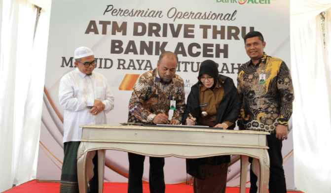 Bank Aceh Hadirkan ATM Drive Thru Dekat Masjid Raya Baiturrahman