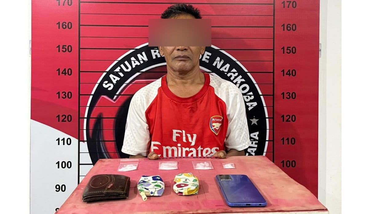 Polisi Tangkap Pria Paruh Baya di Aceh Utara Terkait Sabu-Sabu