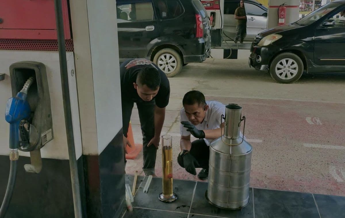 Polisi Sidak SPBU Lhokseumawe Jaga Kualitas BBM Bersubsidi Jelang Ramadan