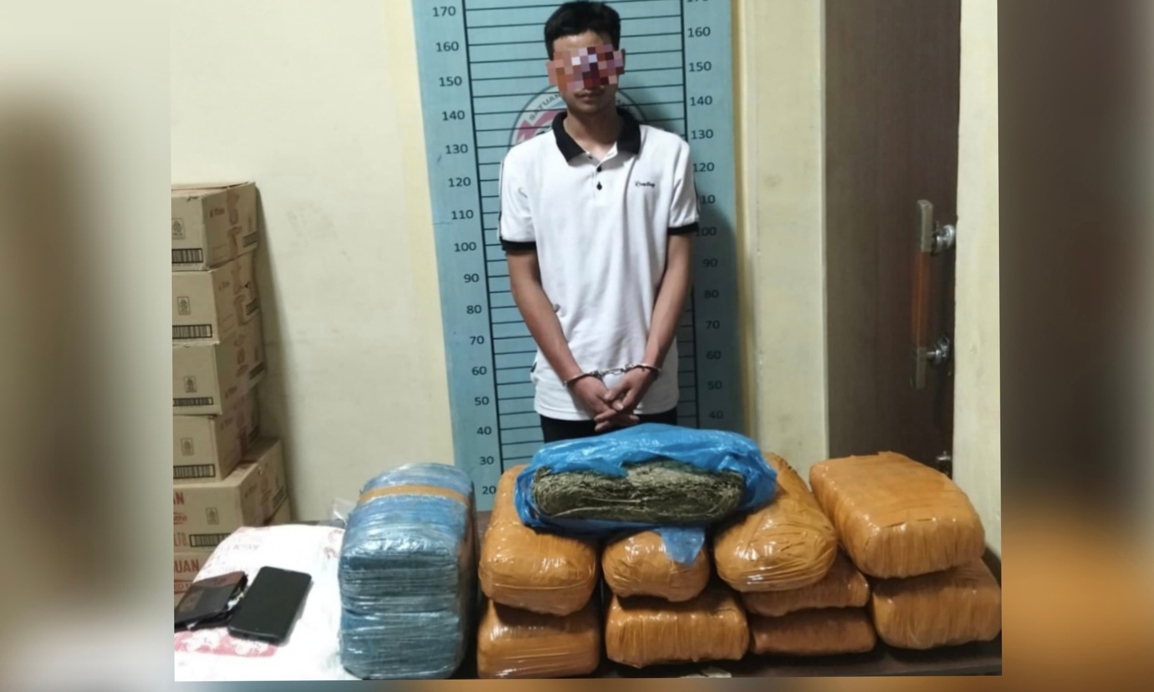 Mahasiswa Asal Sumut Ditangkap Bawa 17,8 Kg Ganja di Aceh Tenggara