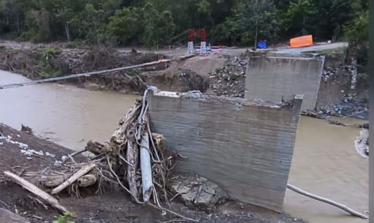 Jembatan Kala Ili Jamat Segera Dibangun, Material Bailey Dikirim dari Belawan