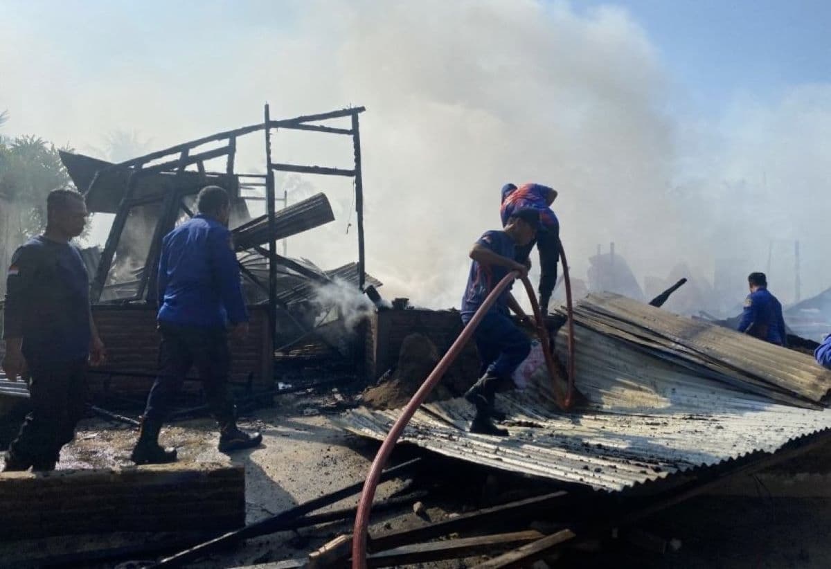 Tiga Rumah di Lhokseumawe Terbakar, Satu Warga Luka Bakar Ringan