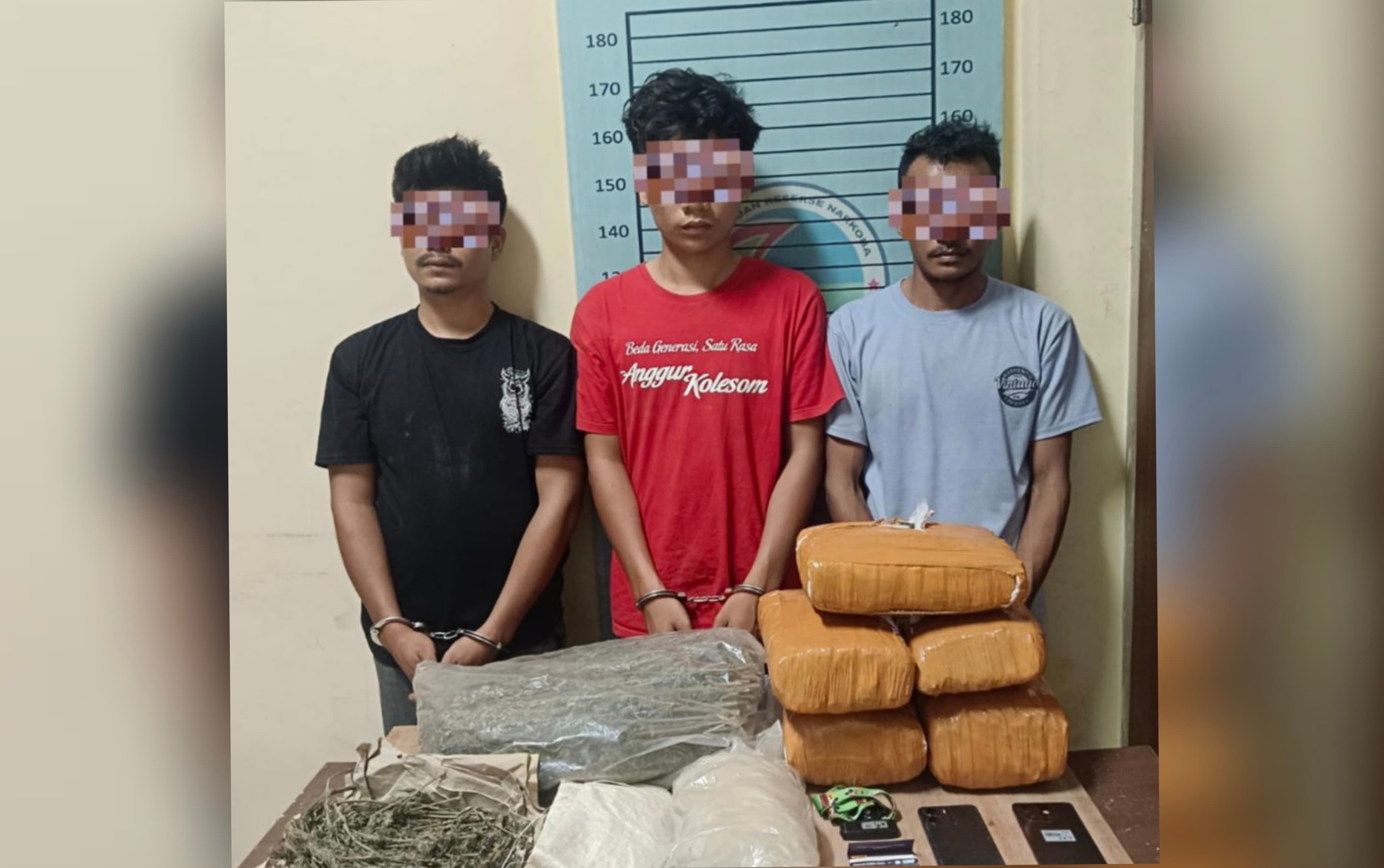 Polisi Amankan 11,35 Kg Ganja di Aceh Tenggara, Tiga Pelaku Ditangkap
