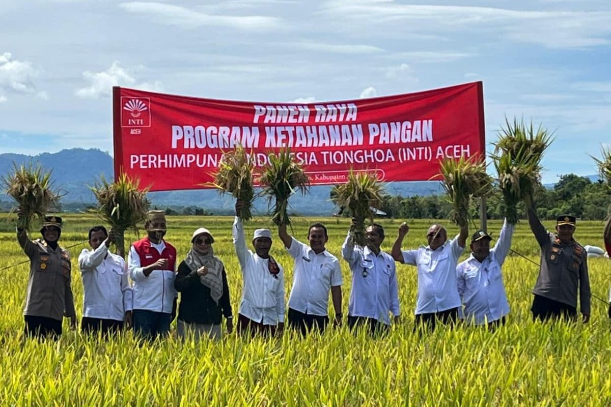 Panen Raya INTI Aceh di Aceh Besar Hasilkan 10 Ton Gabah per Hektar