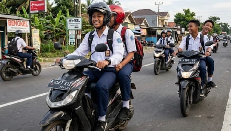 Pelajar SMP Abdya Dilarang Bawa Motor, Polisi Aceh Barat Daya Tekankan Keselamatan