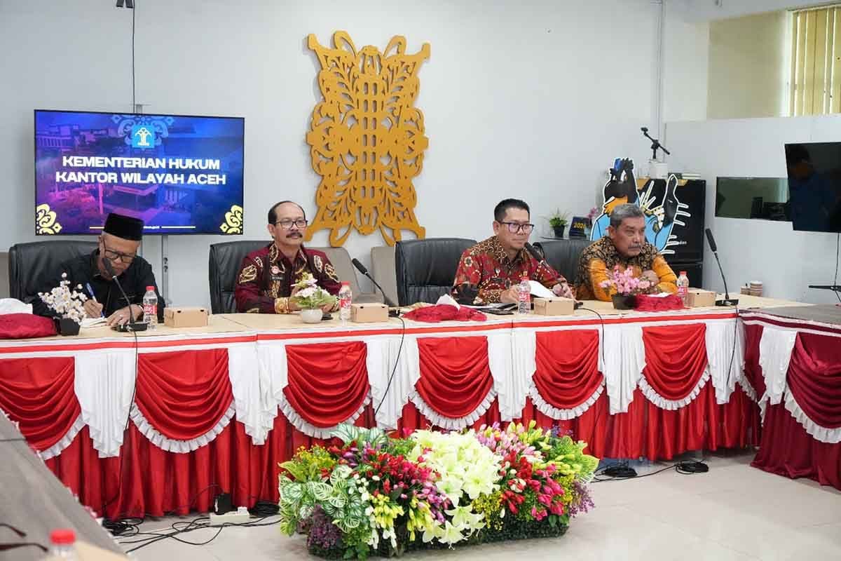 Kemenkum Aceh Perkuat Peradilan Adat Melalui Posbankumdes, 3 Daerah Capai 100%