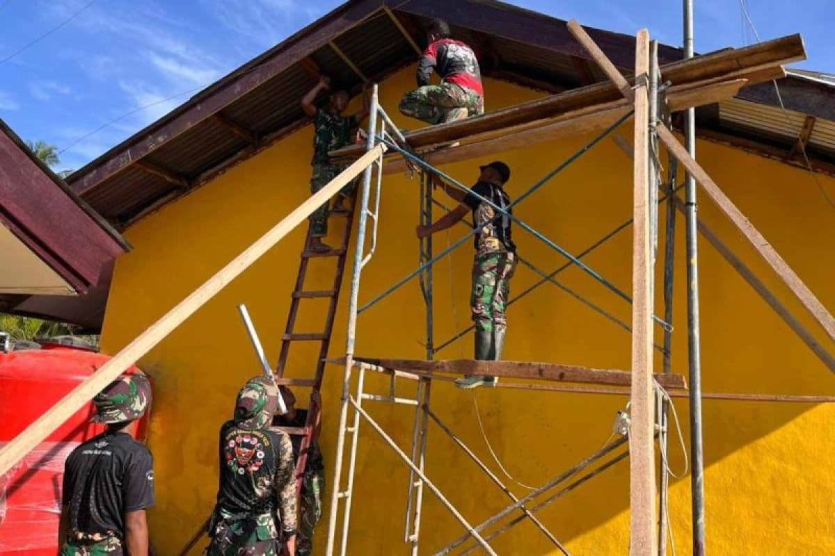 TNI Renovasi Sekolah Terdampak Bencana di Aceh Tamiang, Mendukung Pendidikan