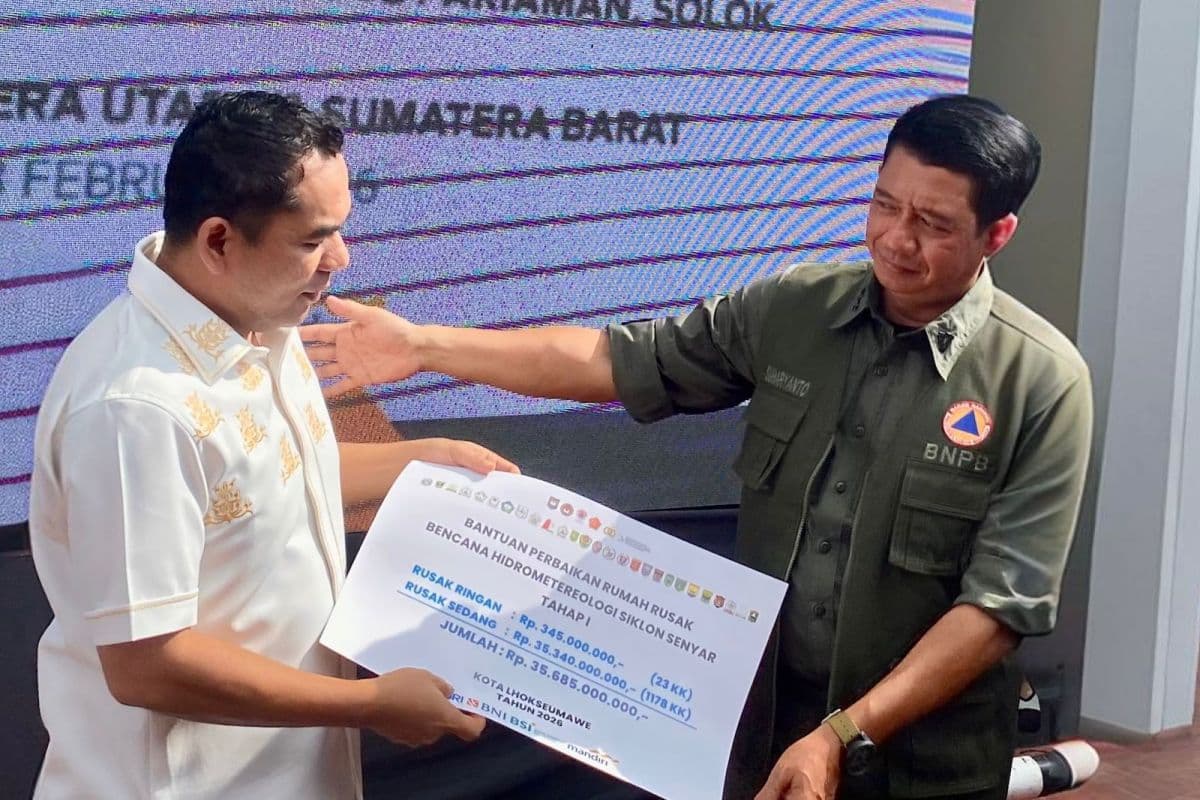 BNPB Salurkan Rp369,9 Miliar untuk 17.251 KK Korban Bencana di Aceh