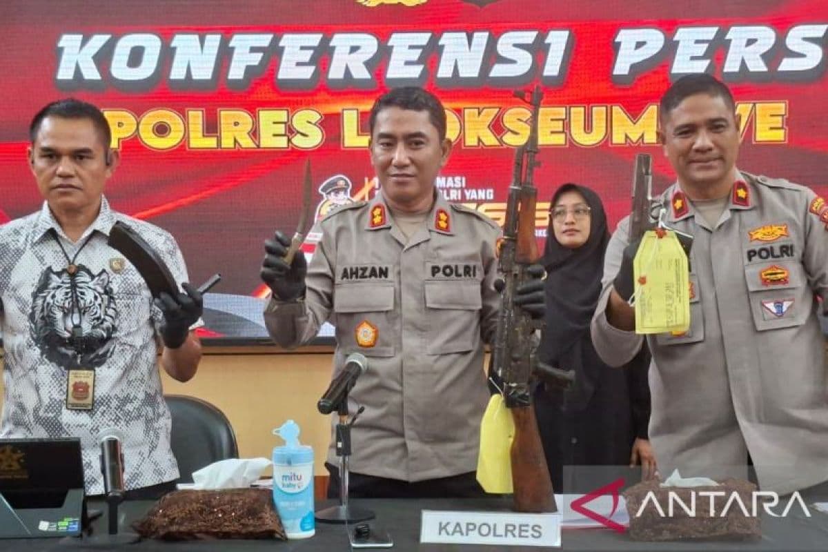 Polisi sita senapan AK-47 dan FN ilegal di Lhokseumawe, dua tersangka ditangkap