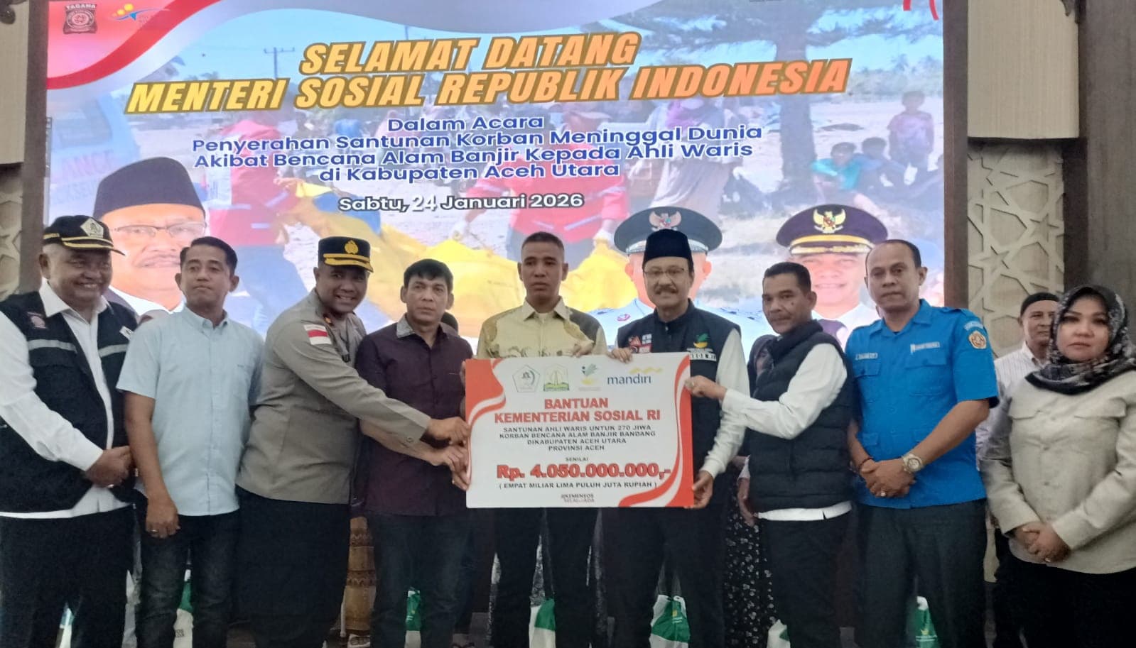 270 Ahli Waris Korban Banjir Aceh Utara Terima Santunan Rp15 Juta