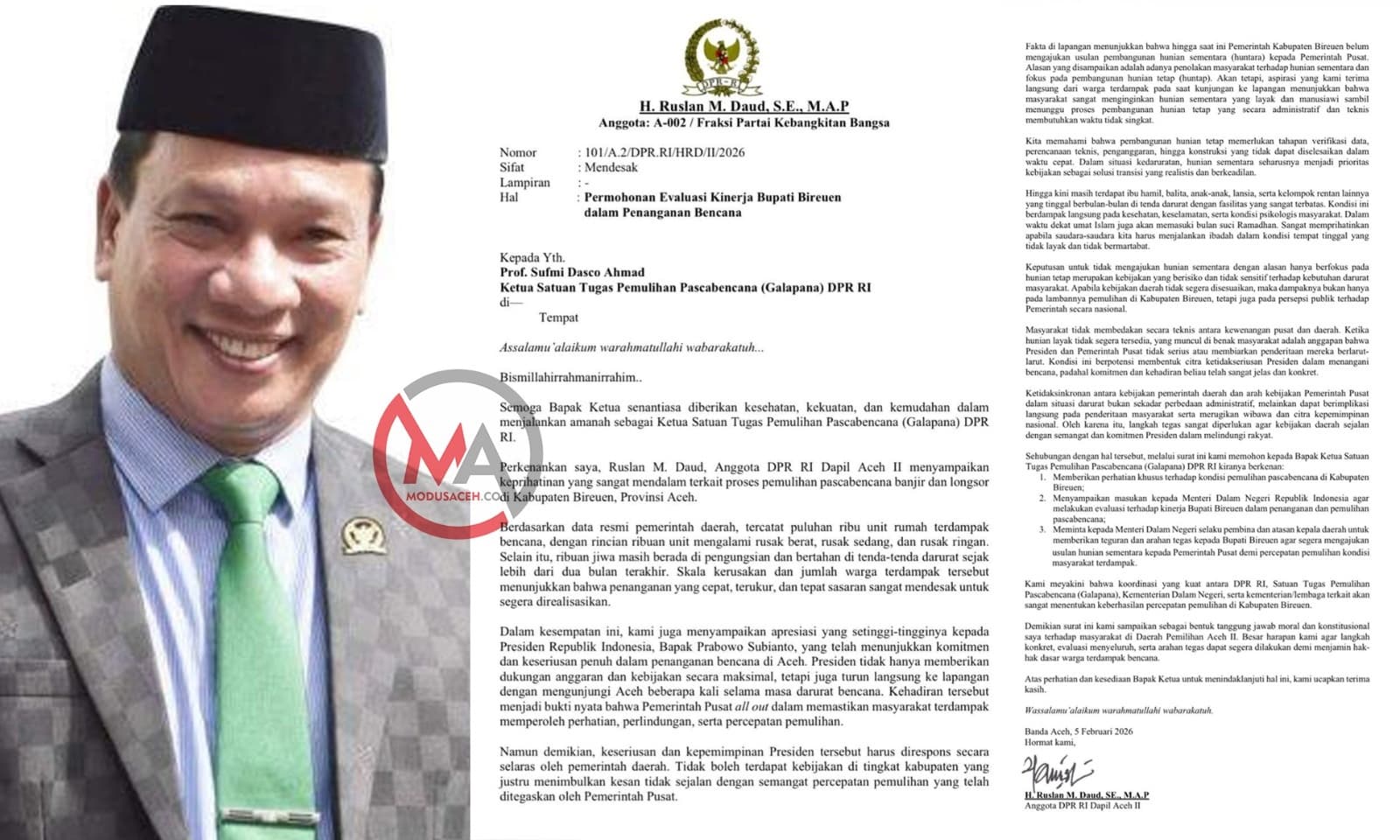 Pertarungan Politik Mukhlis-Ruslan di Bireuen, Aceh, Belum Usai