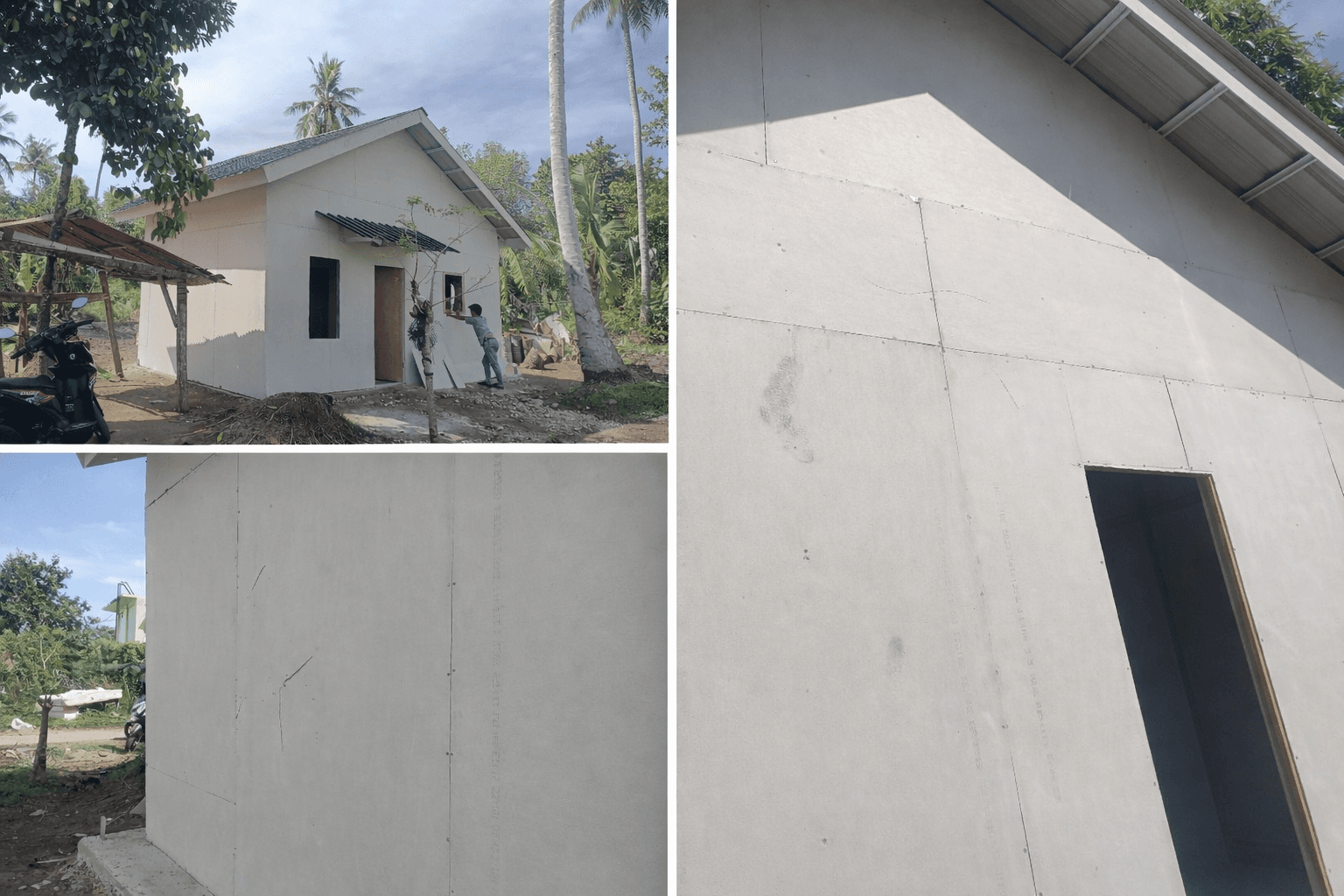 Dinding Retak Huntara di Lhokseumawe, Warga Khawatir Keamanan