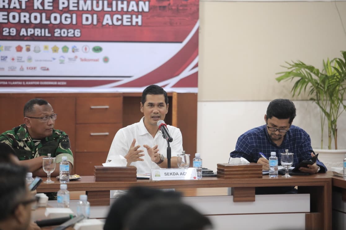 Sekda Aceh Percepat Huntara dan Logistik Sebelum Ramadhan untuk Warga Terdampak