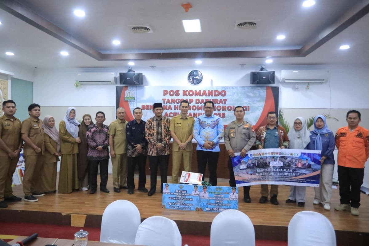 Kalteng salurkan donasi Rp2,9 miliar untuk bencana banjir dan longsor Aceh