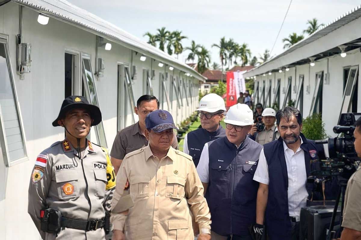 Presiden Prabowo Tinjau Huntara Korban Banjir di Aceh Tamiang