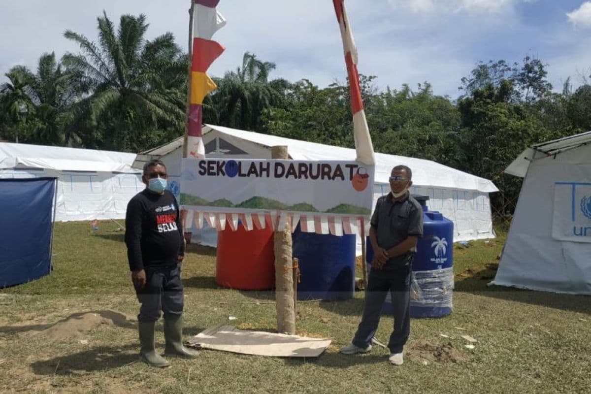 Enam Sekolah di Aceh Tamiang Gunakan Tenda Darurat Pasca Banjir