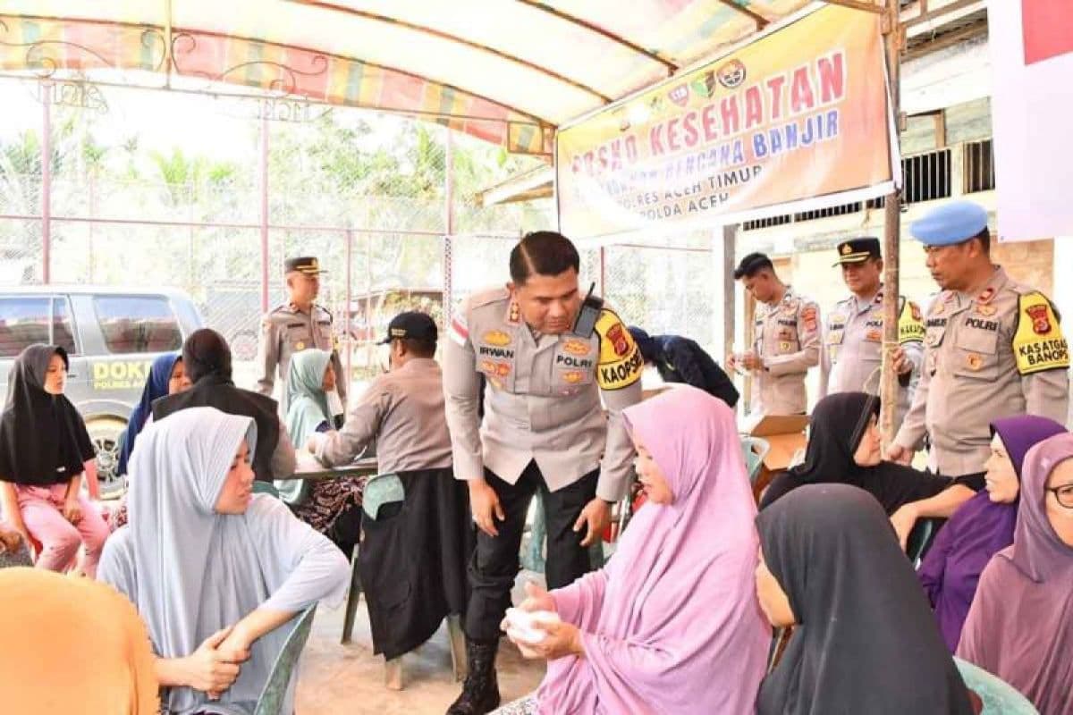 Polres Aceh Timur pulihkan trauma anak korban banjir di Gampong Kabu