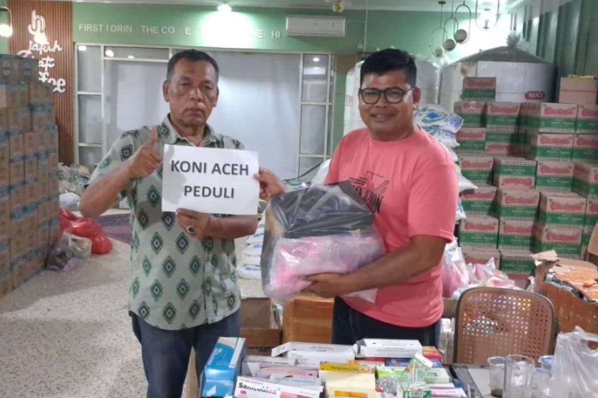 KONI Aceh Tamiang Salurkan 200 Paket Bantuan untuk Pengungsi dan Insan Olahraga
