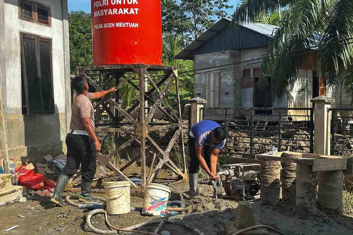 Polda Aceh Bangun 221 Sumur Bor untuk Warga Terdampak Bencana