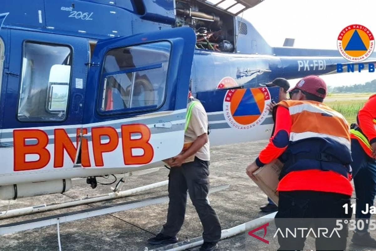 Bantuan helikopter untuk warga Sikundo Aceh Barat terisolir pasca banjir