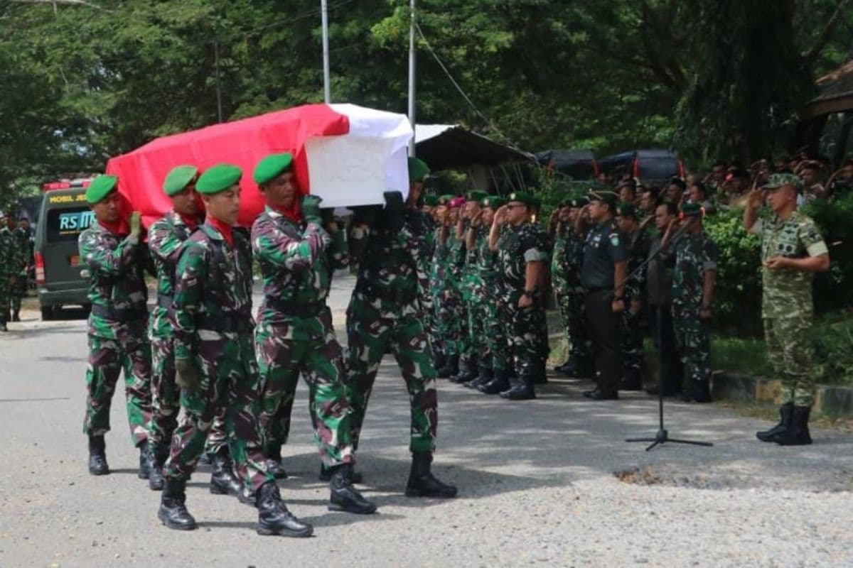 Prajurit TNI AD Gugur Usai Bangun Jembatan Darurat di Aceh Tengah