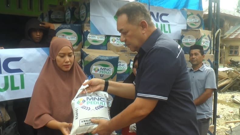 MNC Peduli Salurkan 10 Ton Bantuan ke Desa Pangkalan Pascabanjir Aceh Tamiang