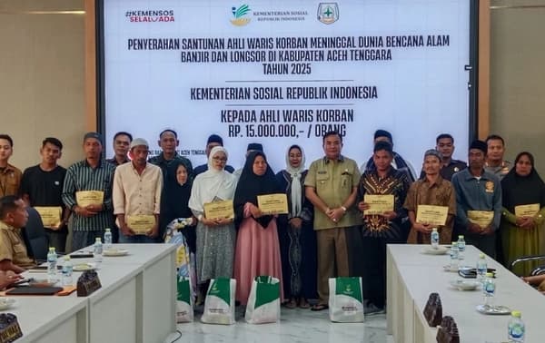 12 Ahli Waris Korban Banjir Aceh Tenggara Terima Santunan Kematian Rp 15 Juta