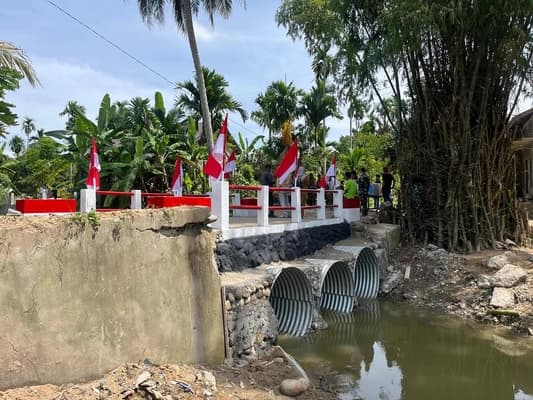 Jembatan Aramco di Bireuen Selesai, Warga Juli Tambo Akses Pasar Lebih Mudah